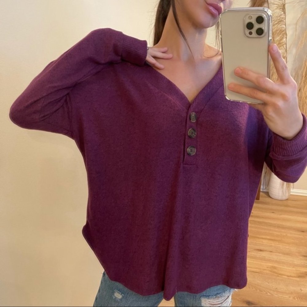 Everyday Essential Henley | Plum View 4